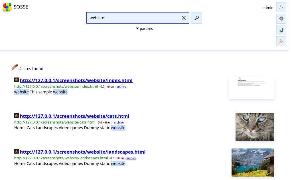 Search results